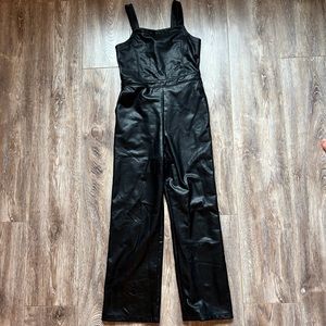 Black Leather Abercrombie Jumpsuit